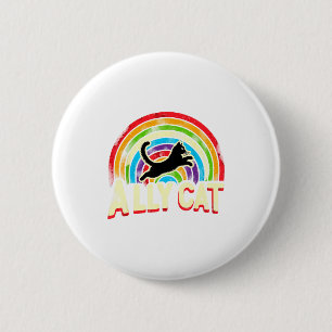 Badge Rond 5 Cm Chat allié Fierté LGBT Chat
