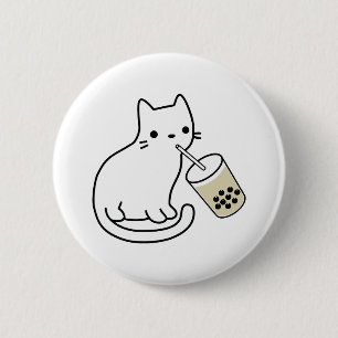 Badge Rond 5 Cm Chat buvant du thé au lait de boba Bobalogy Sweat