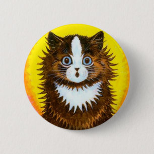 Badge Rond 5 Cm Chat d'arc-en-ciel