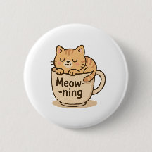 Chat de café Kawaii