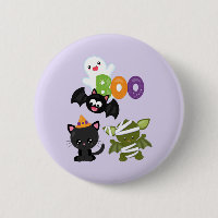 Chat de Cute Halloween, bat, mummy et ghost