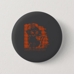 Badge Rond 5 Cm Chat de Noël