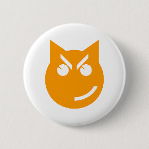 Badge Rond 5 Cm Chat Emoji au sourire