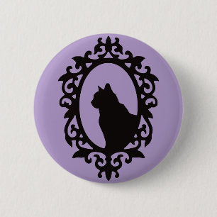 Badge Rond 5 Cm Chat gothique victorien