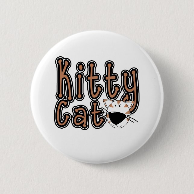 Badge Rond 5 Cm Chat mignon de Kitty (Devant)