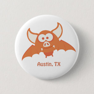 Badge Rond 5 Cm Chat orange - Austin, TX