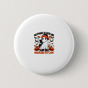 Badge Rond 5 Cm Chat sans enfant dame Halloween Costume Fantôme Éf