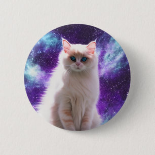 Badge Rond 5 Cm Chat spatial
