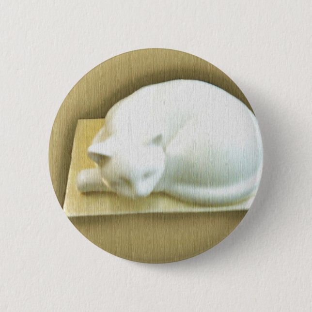 Badge Rond 5 Cm Chat sur Gold Box II (Devant)