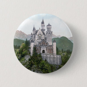 Badge Rond 5 Cm Château allemand Fairytale