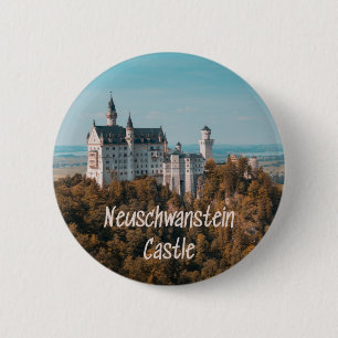Badge Rond 5 Cm Château de Neuschwanstein Allemagne