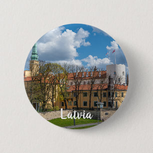 Badge Rond 5 Cm Château de Riga à Riga, Lettonie