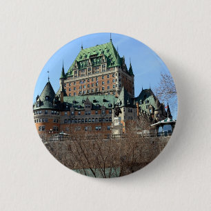 Badge Rond 5 Cm Château Frontenac, Québec, Canada