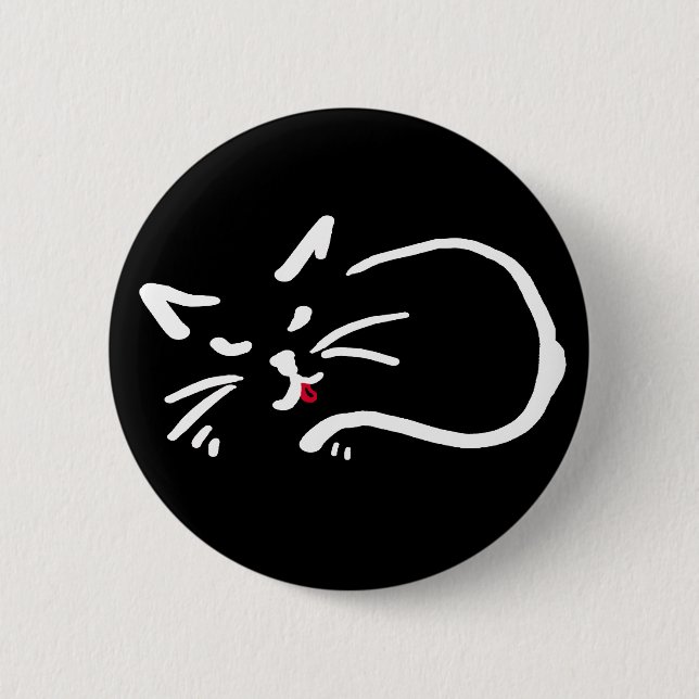Badge Rond 5 Cm chaton enjoué (Devant)