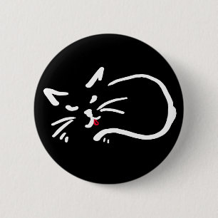 Badge Rond 5 Cm chaton enjoué