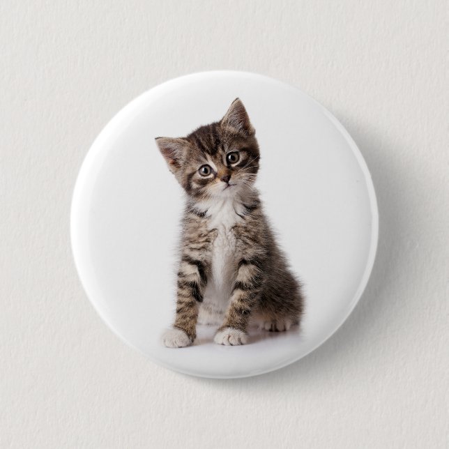 Badge Rond 5 Cm chaton mignon (Devant)