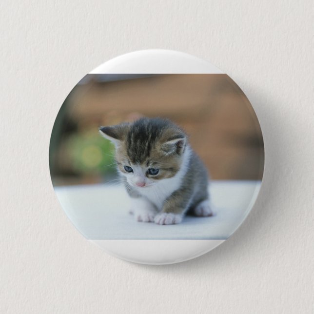 Badge Rond 5 Cm Chaton mignon (Devant)