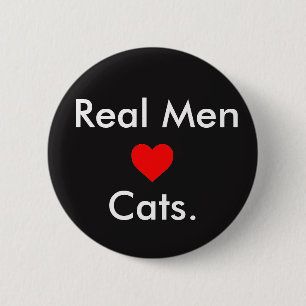Badge Rond 5 Cm Chats d'amour d'hommes