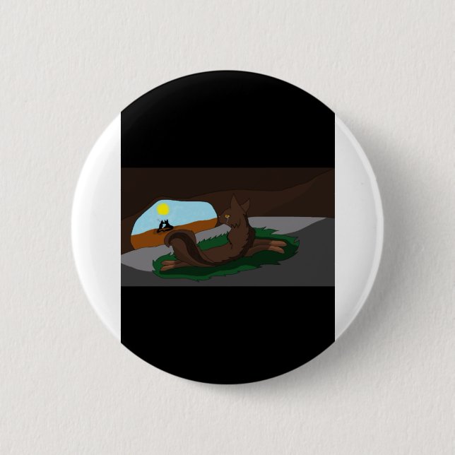 Badge Rond 5 Cm Chats de guerrier (Devant)