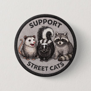 Badge Rond 5 Cm Chats de rue