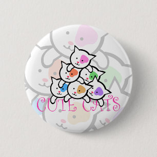 BADGE ROND 5 CM CHATS MIGNONS