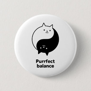 Badge Rond 5 Cm Chats mignons noirs et blancs Solde parfait