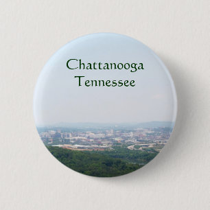 Badge Rond 5 Cm Chattanooga, paysage urbain de TN