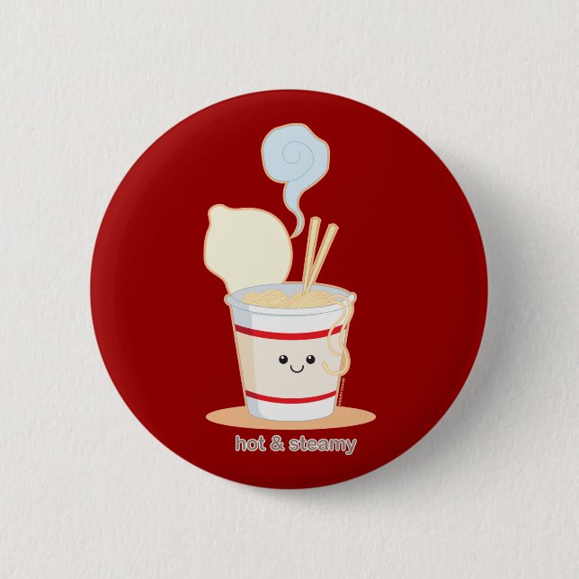 Badge Rond 5 Cm Chaud et chaud et humide (Devant)