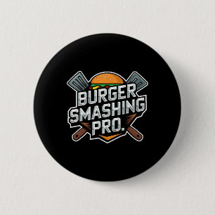 Badge Rond 5 Cm Chauffage Burger Lover Grillé Cheeseburger Plat To