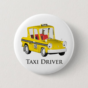 Badge Rond 5 Cm Chauffeur de taxi