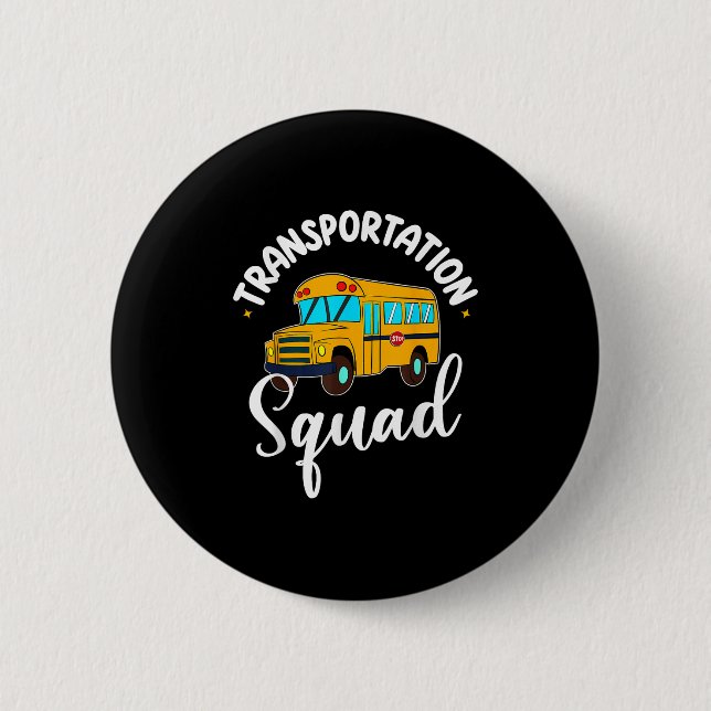 Badge Rond 5 Cm Chauffeur Funny De Bus Scolaire Retour À Transport (Devant)