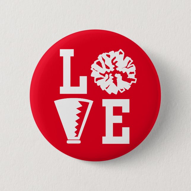 Badge Rond 5 Cm Cheerleaders, Amour Cheer (Devant)
