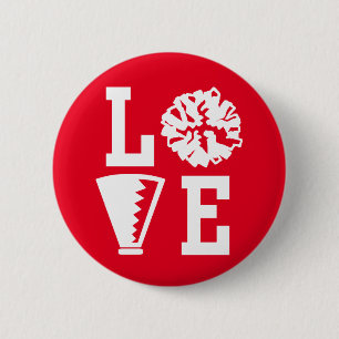 Badge Rond 5 Cm Cheerleaders, Amour Cheer
