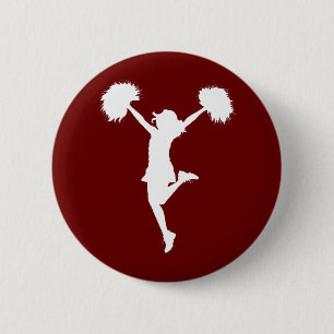 Badge Rond 5 Cm Cheerleading personnalisable de pom-pom girl