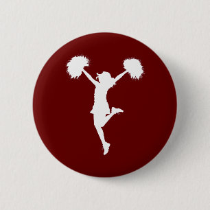 Badge Rond 5 Cm Cheerleading personnalisable de pom-pom girl