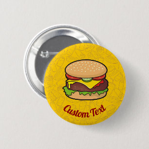 Badge Rond 5 Cm Cheeseburger Pinback Button