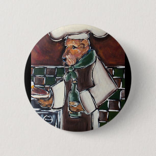 Badge Rond 5 Cm Chef Airedale