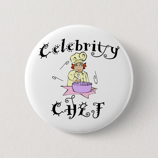 Badge Rond 5 Cm Chef de célébrité (Devant)