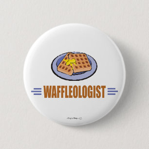 Badge Rond 5 Cm Chef gaufre humoristique