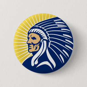 Badge Rond 5 Cm Chef indien indigène