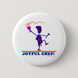 Badge Rond 5 Cm Chef joyeux
