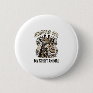 Badge Rond 5 Cm Chemise à gravure vintage d'animal d'esprit de gir