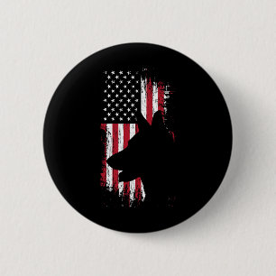 Badge Rond 5 Cm Chemise allemande de berger de drapeau américain U