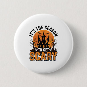Badge Rond 5 Cm Chemise Château Hanté Saison effrayante Halloween