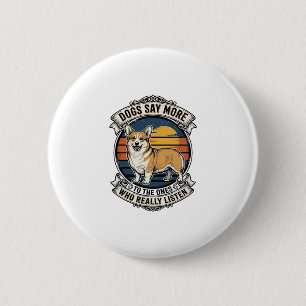 Badge Rond 5 Cm Chemise citation Corgi gravure vintage T-shirt ama