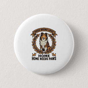 Badge Rond 5 Cm Chemise d'amour de chien Gravure vintage conceptio