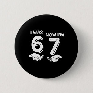 Badge Rond 5 Cm Chemise d'anniversaire de 7 ans J'avais 6 ans main