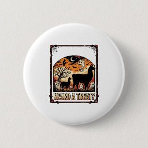 Badge Rond 5 Cm Chemise de lama Halloween Traitement effrayant Art