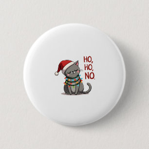 Badge Rond 5 Cm Chemise de Noël Chat Enfants Drôle Santa Chat Noël