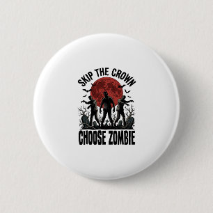 Badge Rond 5 Cm Chemise de princesse zombie Graphique d'horreur vi